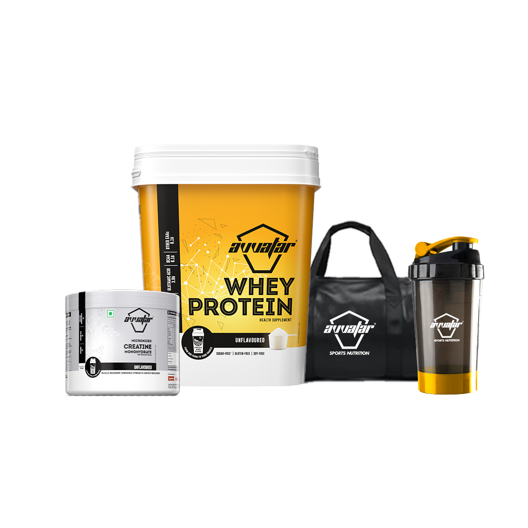 Fuel your workouts with high-quality 4kg raw unflavoured whey protein from Avvatar India. Premium protein source for fitness enthusiasts. Order now!